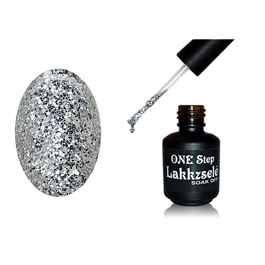 Oja semipermanenta One Step, MoonbasaNails, Aspect lucios, 276 Wyandotte silver stone, 5 ml