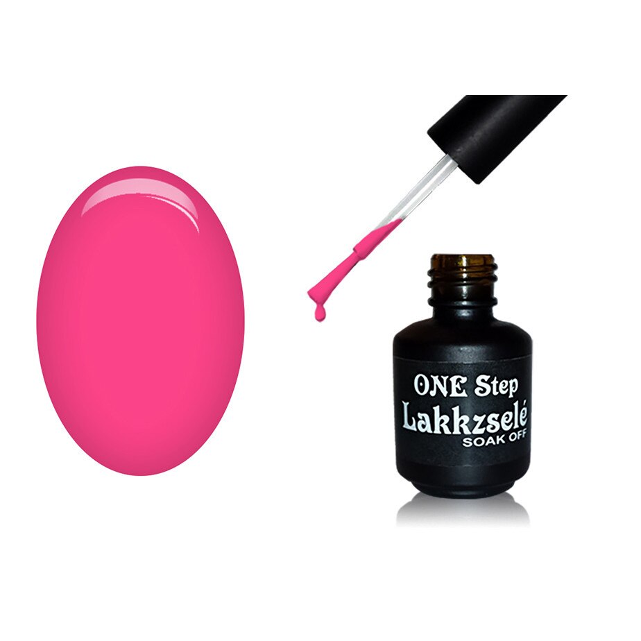 Oja semipermanenta One Step, MoonbasaNails, Aspect lucios, 284 Neon pink, 5 ml