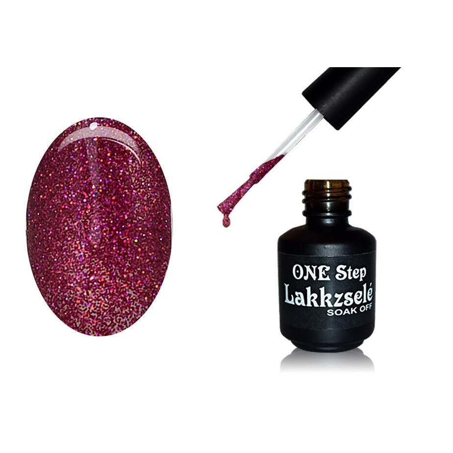 Oja semipermanenta One Step, MoonbasaNails, Aspect lucios, 268 Extra shiny dark magenta, 5 ml