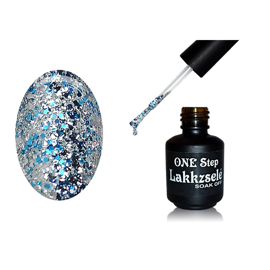 Oja semipermanenta One Step, MoonbasaNails, Aspect lucios, 270 Dark iron powder, 5 ml