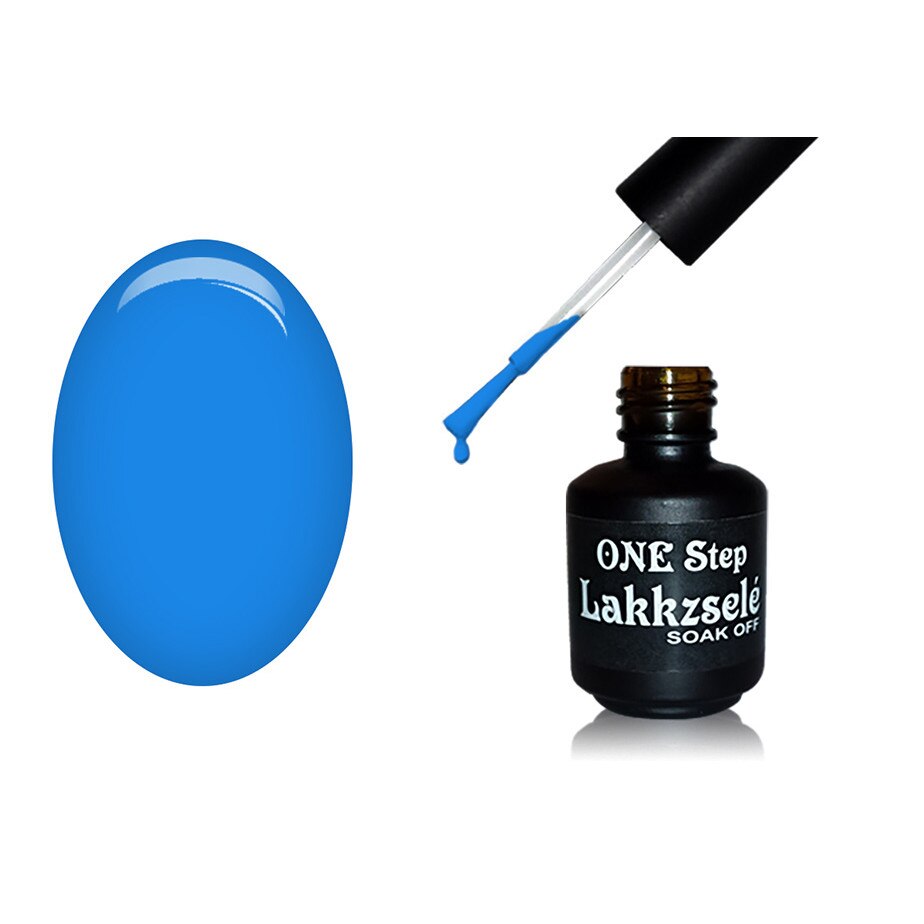 Oja semipermanenta One Step, MoonbasaNails, Aspect lucios, 247 Bermuda blue, 5 ml
