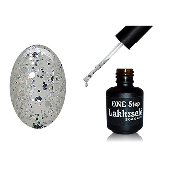Oja semipermanenta One Step, MoonbasaNails, Aspect lucios, 275 Silver topcoat, 5 ml Oja semipermanenta One Step, MoonbasaNails, Aspect lucios, 275 Silver topcoat, 5 ml