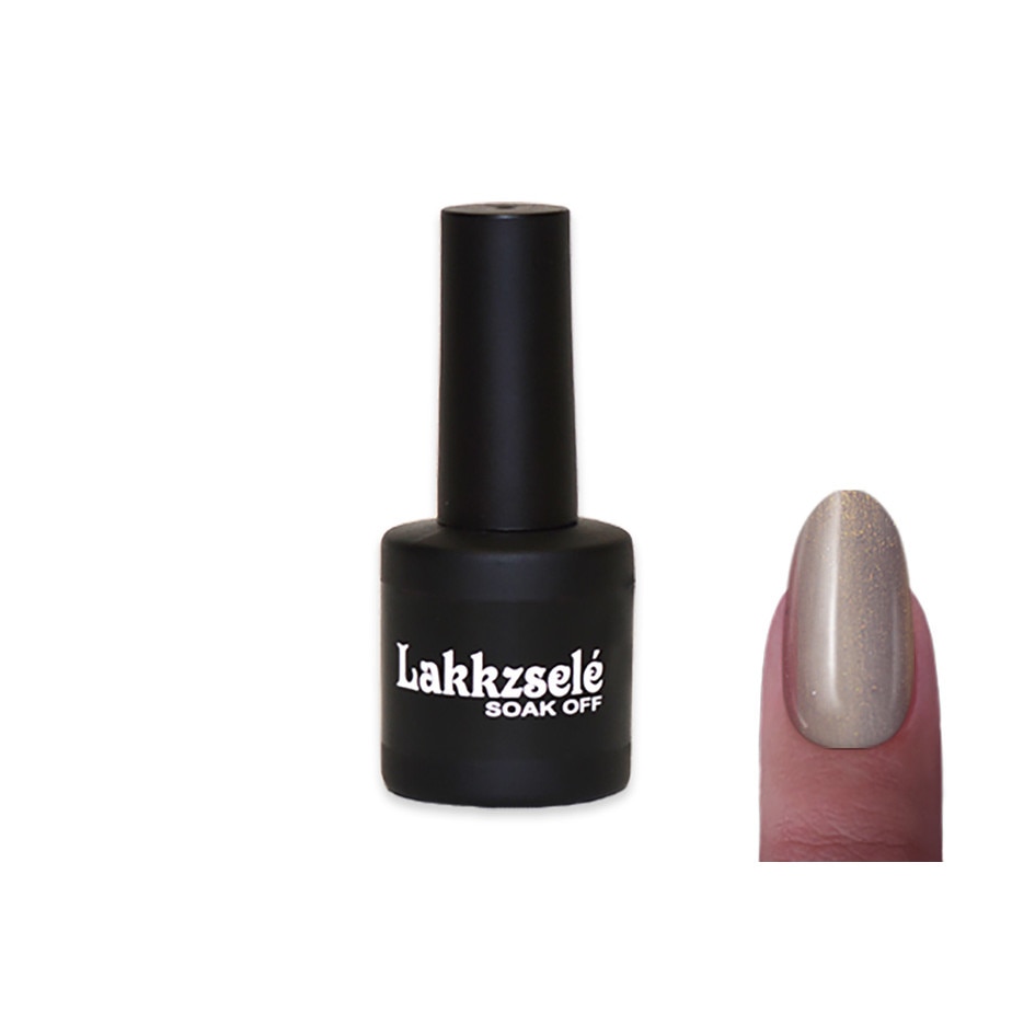 Oja semipermanenta de tip gel, MoonbasaNails, 6ml, 282, Gri agat cu sclipici