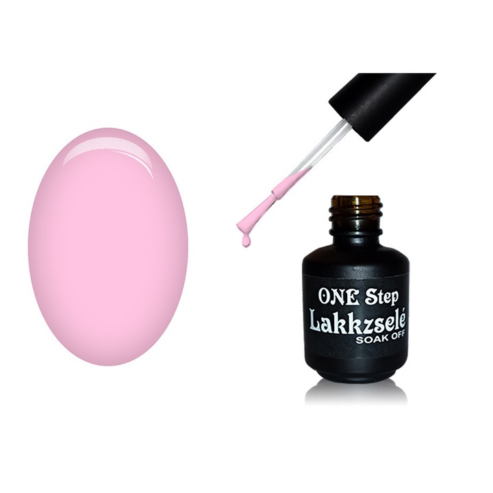 Oja semipermanenta One Step, MoonbasaNails, Aspect lucios, 282 Neon pink, 5 ml