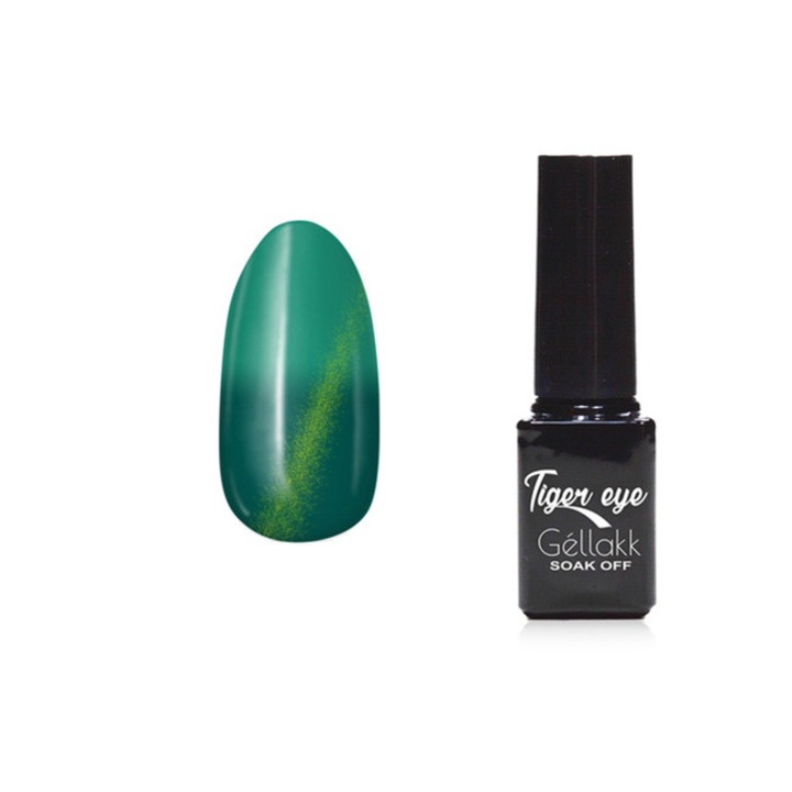 Oja semipermanenta 865 Tiger Eye, MoonbasaNails, Verde cobalt, 5ml