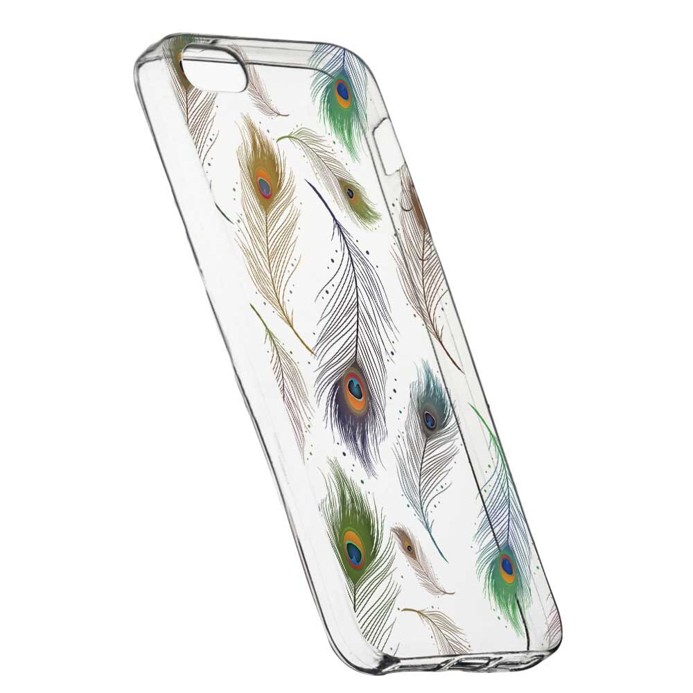 Husa Silicon, Transparent, Slim, Peacock, 152, Apple iPhone 5 / 5S / SE