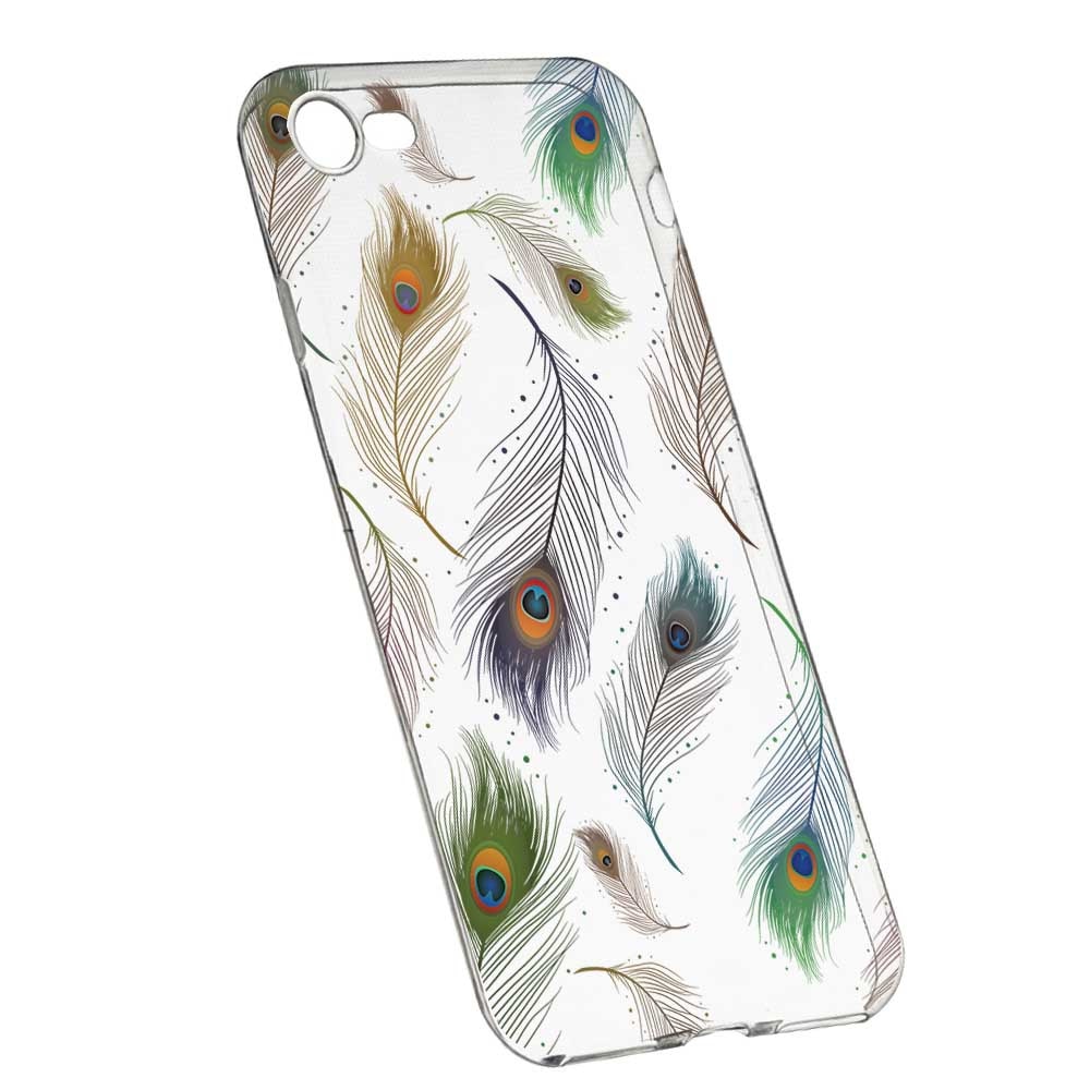 Husa Silicon, Transparent, Slim, Peacock, 152, Apple iPhone 7 / 8