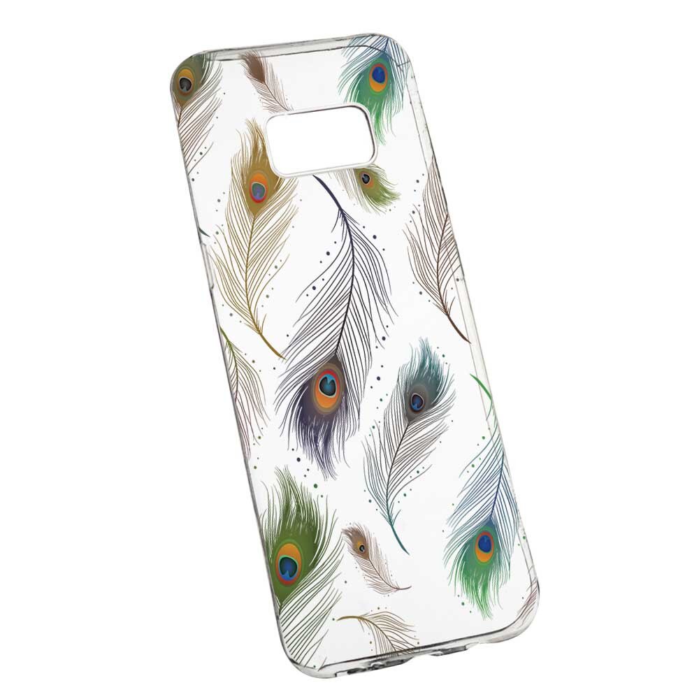 Husa Silicon, Transparent, Slim, Peacock, 152, Samsung Galaxy S8