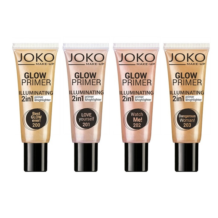 Set PROMO 4 x Iluminator lichid Primer Glow 2&1 25 ml