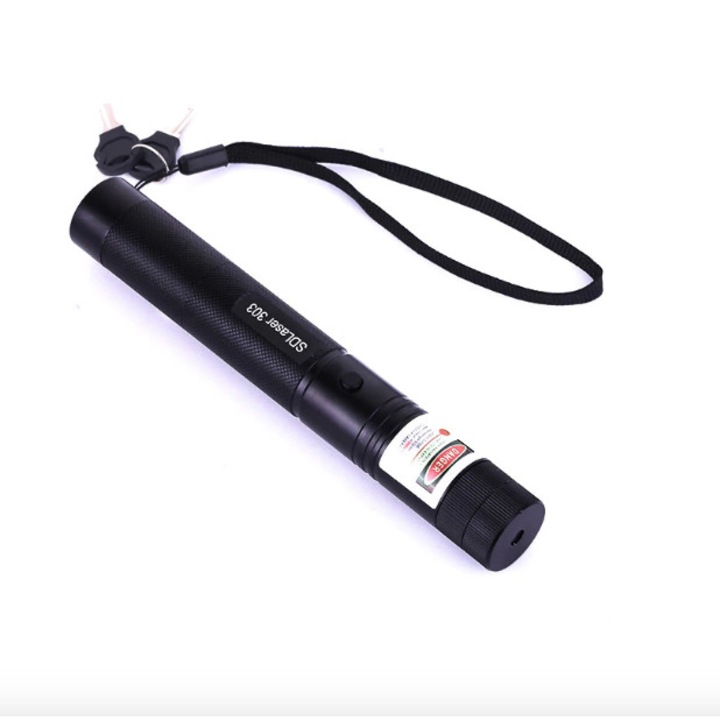 Laser pointer metalic cu fascicul de lumina verde, acumulator reincarcabil, portabil Reflection Vision®