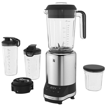 Blender WMF 416530011, 1200 W, Functie puls, 6 trepte, 3 programe, Afitaj LCD, 2 recipiente, Inox Blender WMF 416530011, 1200 W, Functie puls, 6 trepte, 3 programe, Afitaj LCD, 2 recipiente, Inox