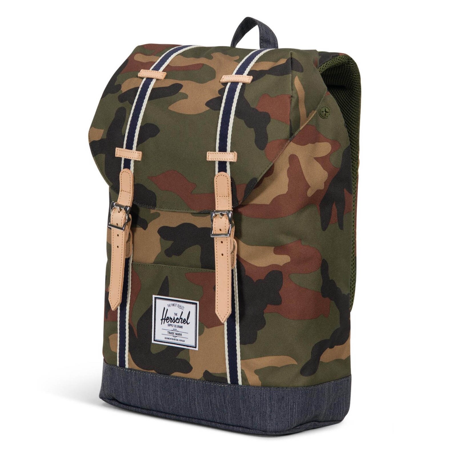 Rucsac Herschel, cu aplicatie logo Retreat Premium, Camo