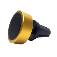 suport de telefon pentru masina cu baza lata model magnetic cu prindere de gurile de ventilatie auriu imagen 0_0_0