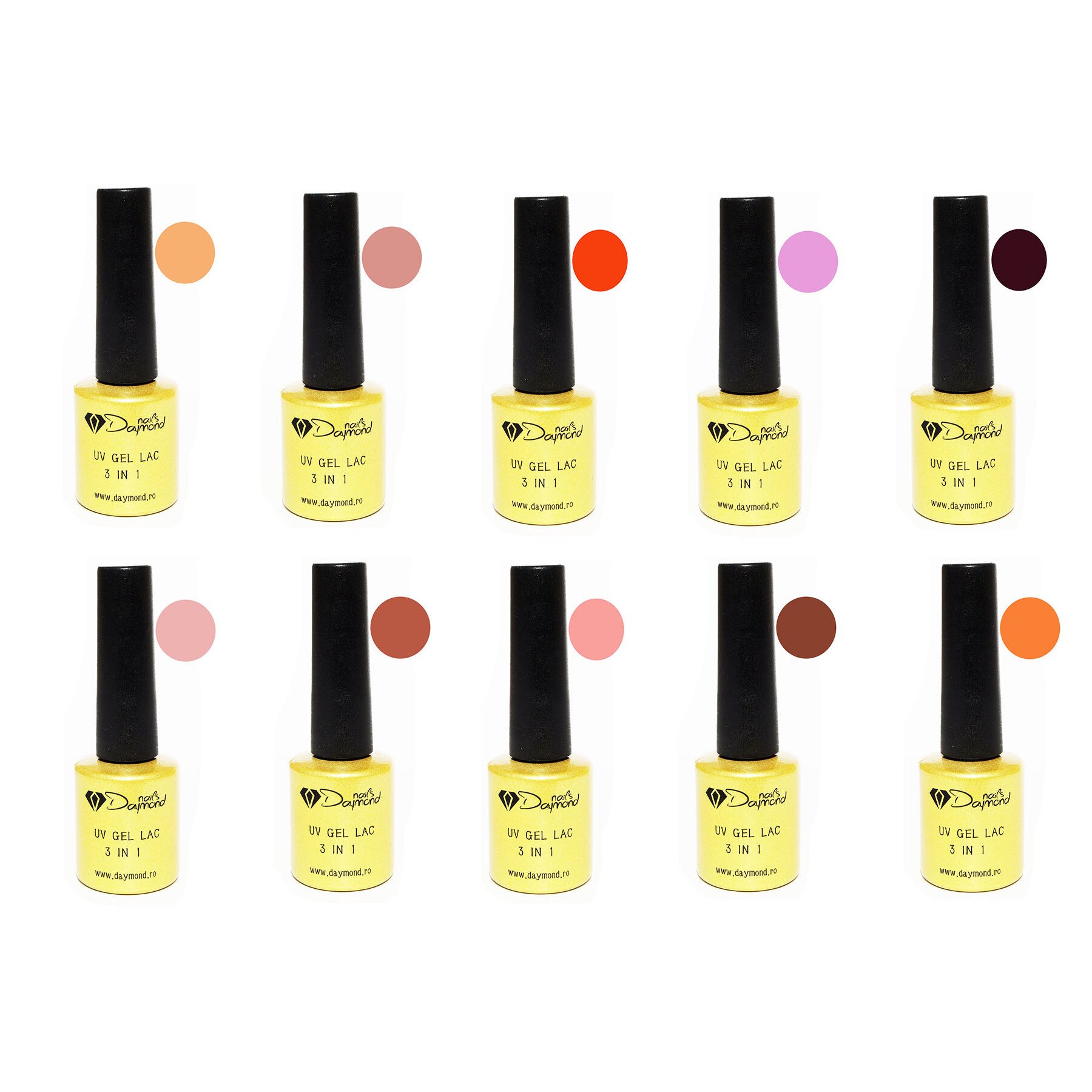 Set Oja Semipermanenta Daymond Nails 10 New