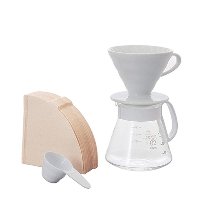 Kit Dripper & Pot Hario V60 - 02 Ceramic