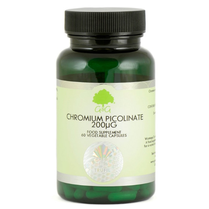 Picolinat de Crom 200mcg, G&G, 60 capsule