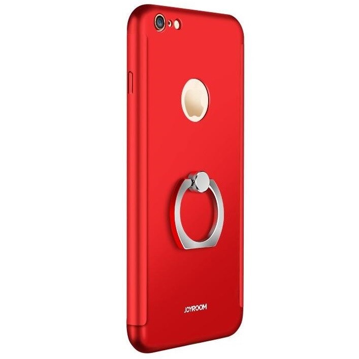Husa Joyroom 360 Ring (fata + spate + folie sticla) pentru iPhone 6 Plus / 6S Plus, Red