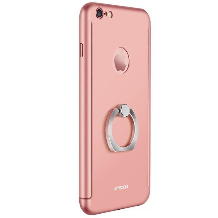 Husa Joyroom 360 Ring (fata + spate + folie sticla) pentru iPhone 6 Plus / 6S Plus, Rose Gold