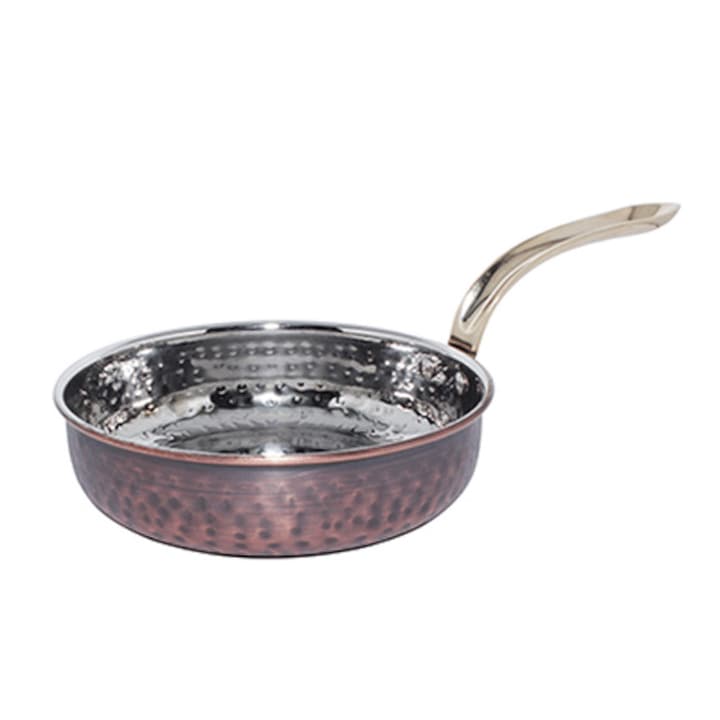 Tigaie cu relief RAKI ANTIQUE din inox cu strat cupru 13,5x3,75cm 400ml