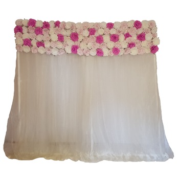 Panou floral Handmade Minis Boutique, alb, lila si mov deschis, model 2 Panou floral Handmade Minis Boutique, alb, lila si mov deschis, model 2