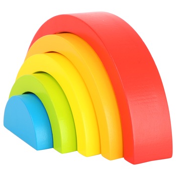 Curcubeu din Lemn, 5 Piese, Mic Curcubeu din Lemn, 5 Piese, Mic