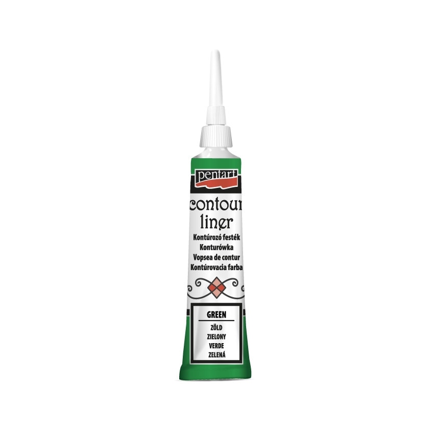 Vopsea contur universal Pentart - verde, 20 ml
