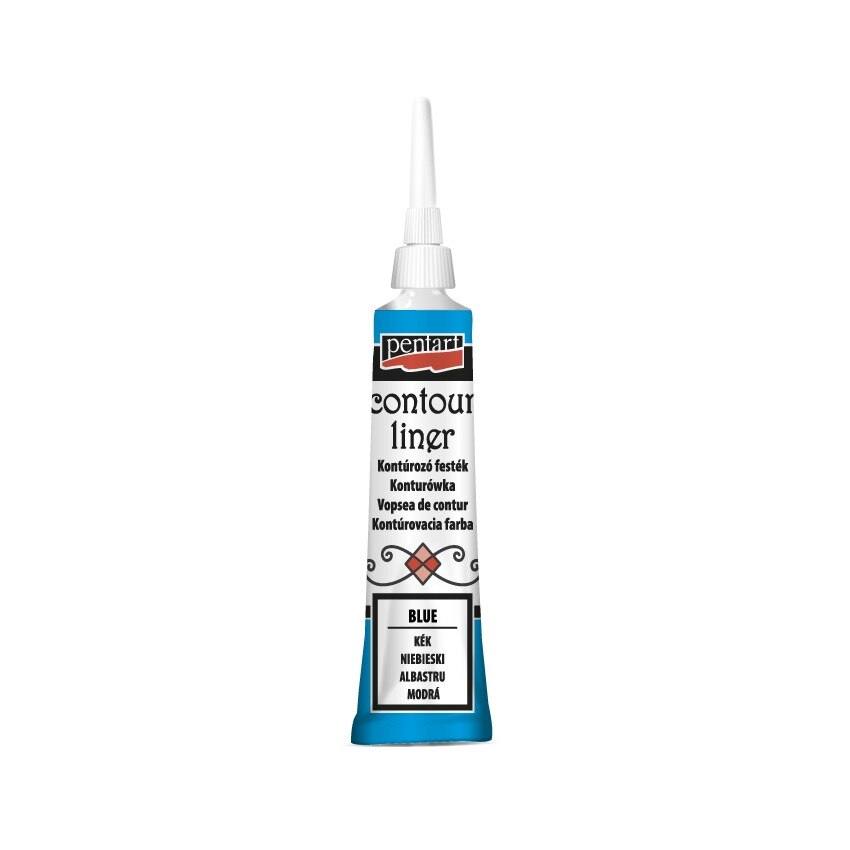 Vopsea contur universal Pentart - albastru, 20 ml