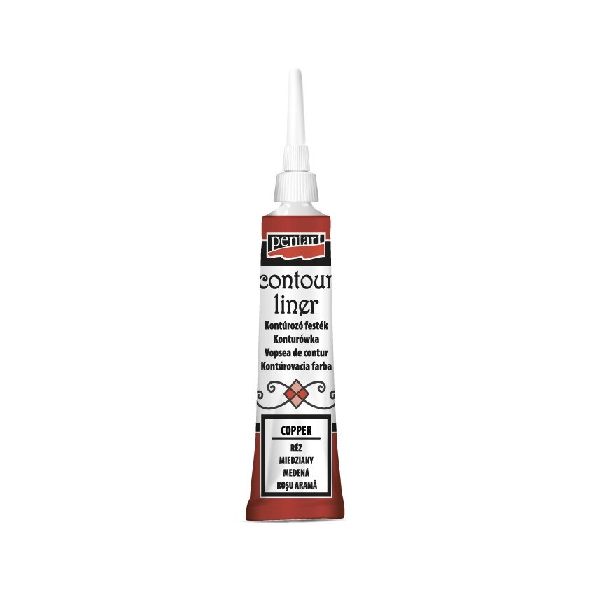 Vopsea contur universal Pentart - cupru, 20 ml