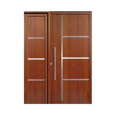 Usa Intrare, TECO, Inox 410, PVC cu Aluminiu, 1400 X 2100 mm, Maner tip bara