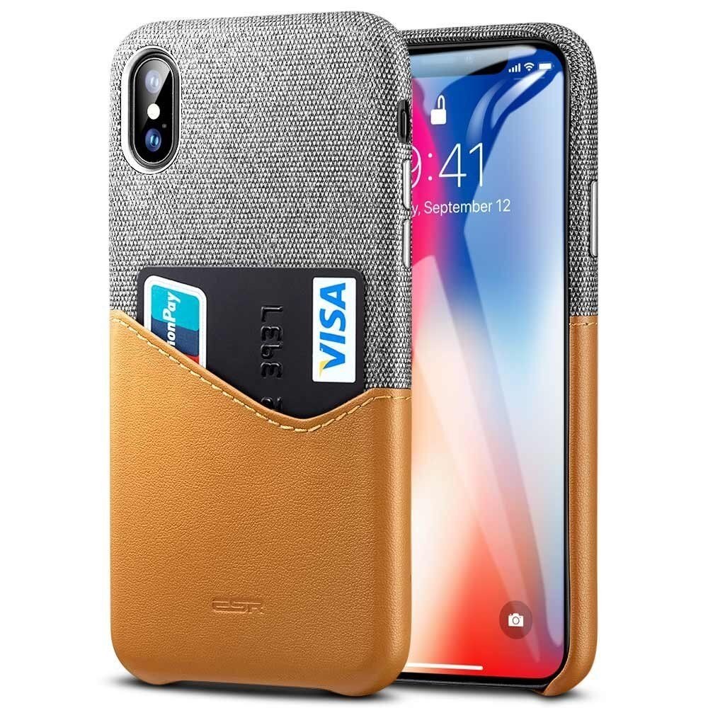 Husa ESR METRO pentru IPHONE X / XS, Gri/ Maro