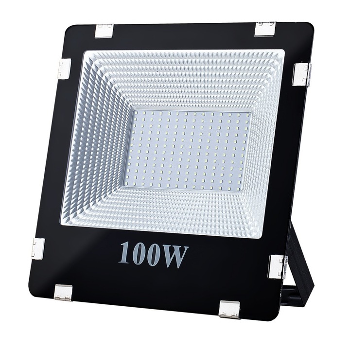 LED арт лампа, студена светлина, 100 W, 6500 K, черна