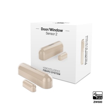 Senzor wireless Fibaro pentru usa/geam, Crem Senzor wireless Fibaro pentru usa/geam, Crem