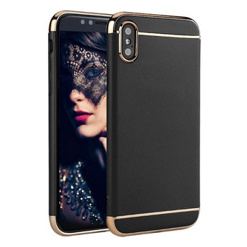 Husa telefon Apple Iphone XS, ofera protectie 3in1 Ultrasubtire Lux Black Husa telefon Apple Iphone XS, ofera protectie 3in1 Ultrasubtire Lux Black