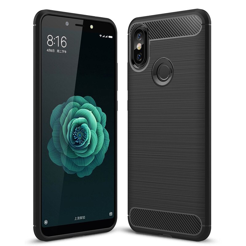 Husa Xiaomi Mi A2 lite TPU Carbon Negru blister Davisop