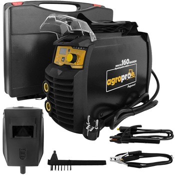 Inverter sudura AgroPro MMA/TIG 160 Magnum, 160 A, 230 V, electrod 4 mm, functie VDR, tehnologie IGBT, Negru Inverter sudura AgroPro MMA/TIG 160 Magnum, 160 A, 230 V, electrod 4 mm, functie VDR, tehnologie IGBT, Negru