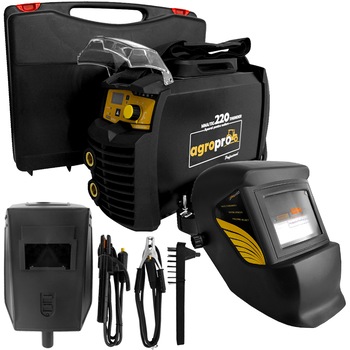 Aparat sudura multifunctional AgroPro MMA 220 Thunder, inverter, 220A, MMA, TIG, VRD, tehnologie IGBT, masca cu cristale lichide model YLM AgroPro, cutie transport Aparat sudura multifunctional AgroPro MMA 220 Thunder, inverter, 220A, MMA, TIG, VRD, tehnologie IGBT, masca cu cristale lichide model YLM AgroPro, cutie transport