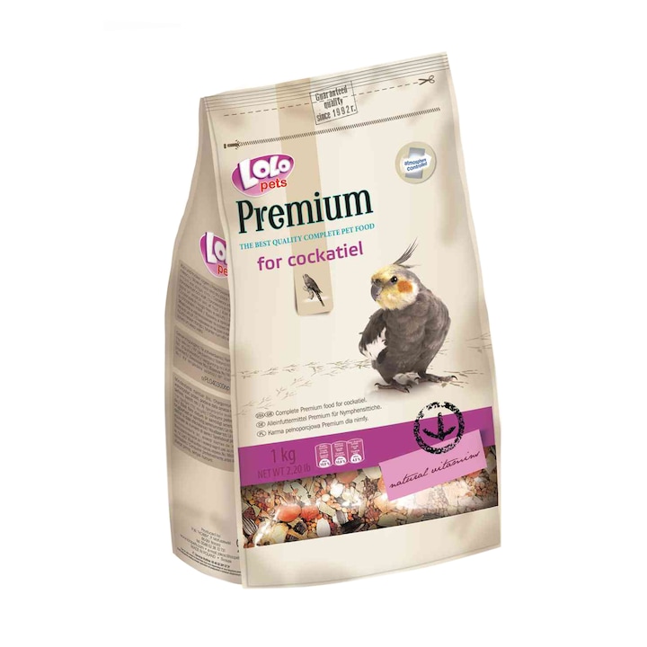 Lolo Pets Premium Nimfa papagájeledel, 1 kg