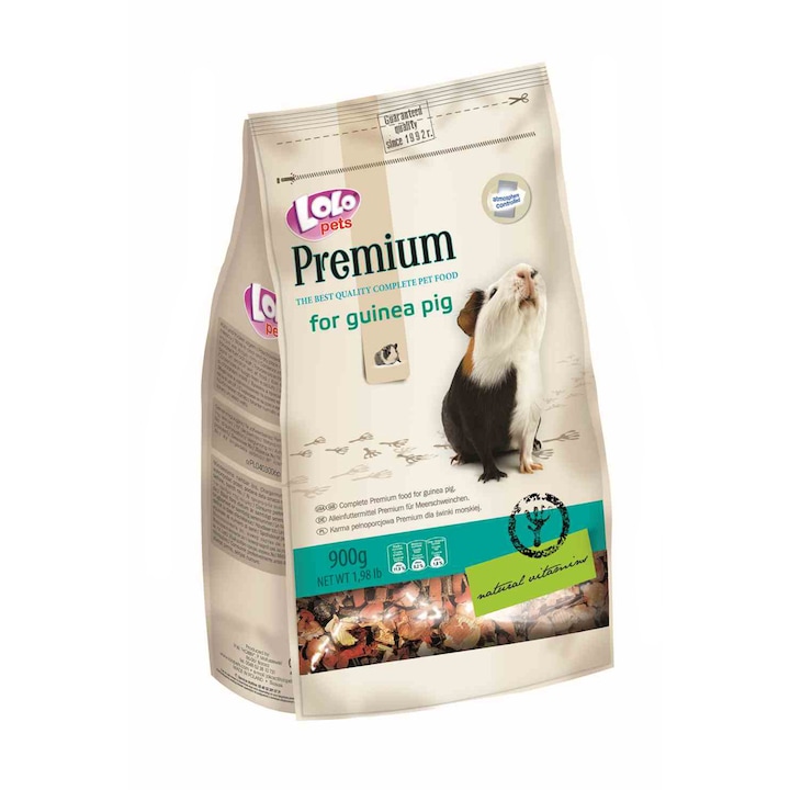 Hrana Premium Lolo Pets pentru Porcusor de Guineea, 900 g