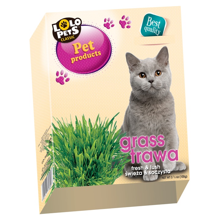 Iarba pentru pisici Lolo Pets, 100 g