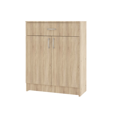 Comoda haaus Tisa, 1 Sertar, 2 Usi, Sonoma, 80 x 35 x 100 cm