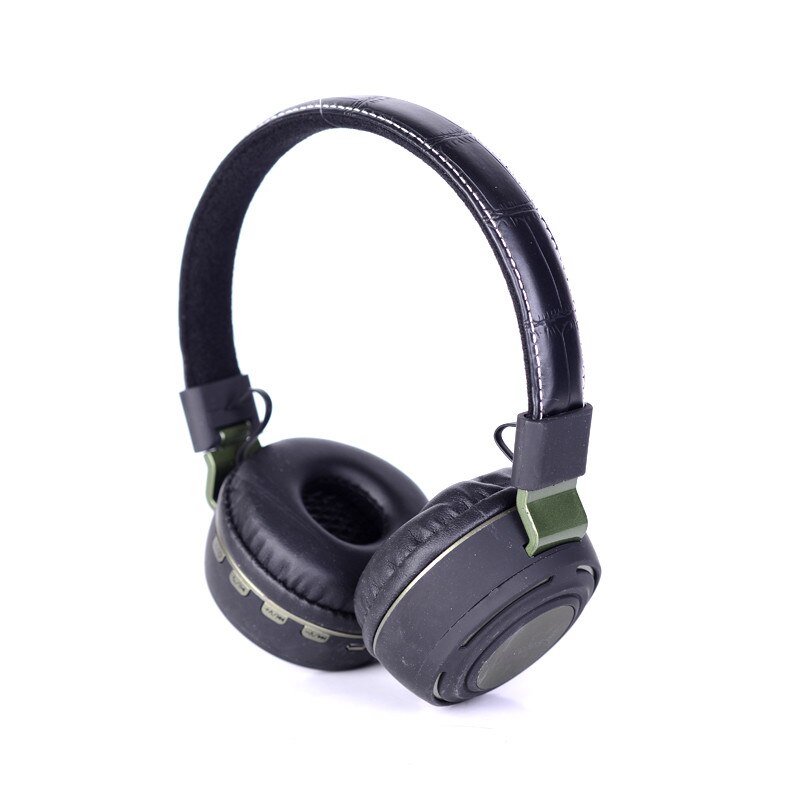 Casti audio Amobis KL-23 /AZ-11, Bluetooth, FM, AUX, SD, MP3, microfon incorporat, Negru / Verde