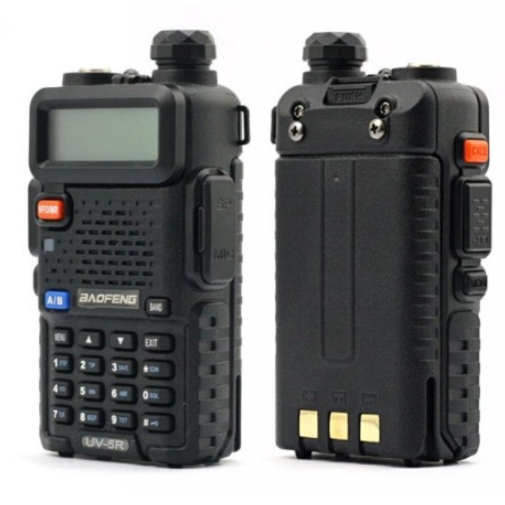 Walkie Talkie, Baofeng, UV-5R, 2xCanale, Negru
