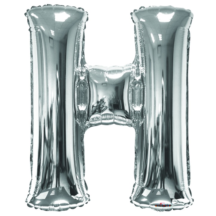 Balon folie, litera H mare, argintiu, 86 cm - Conver USA