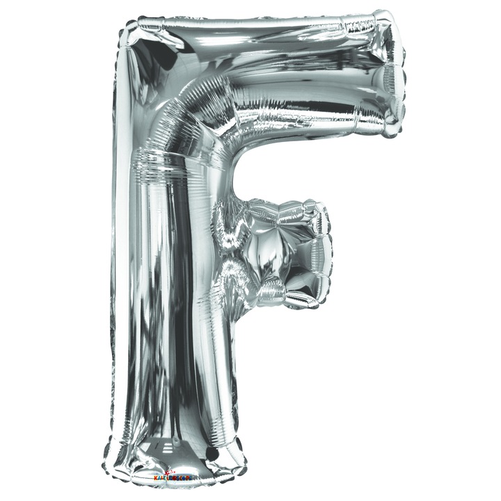 Balon folie, litera F mare, argintiu, 86 cm - Conver USA