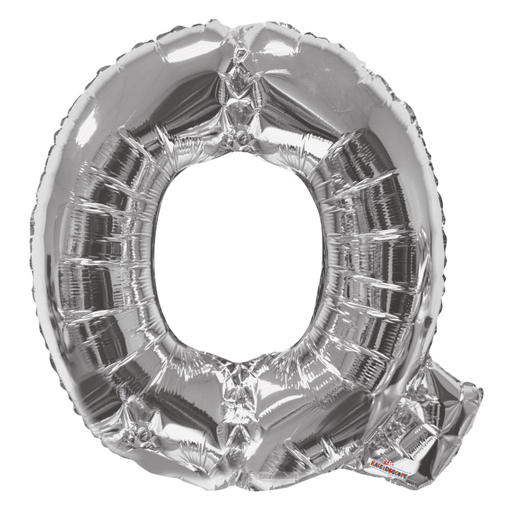 Balon folie, litera Q mare, argintiu, 86 cm - Conver USA
