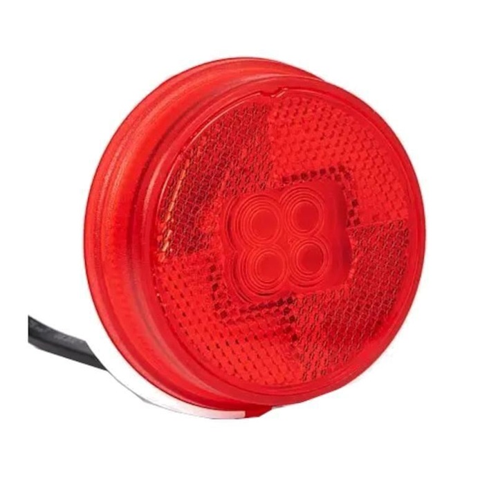 Lampa gabarit fi80, LED, rosie, 12-30V, FT-060 C Fristom