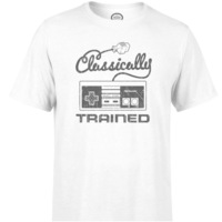 Tricou Nintendo Retro NES Classically Trained Alb Large