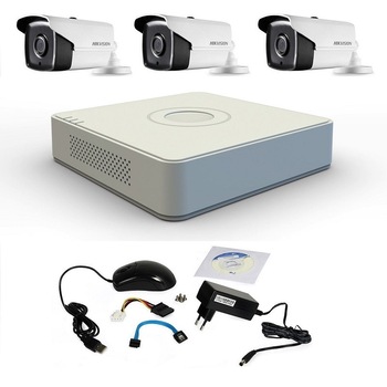 Kit supraveghere Hikvision 3 camere Turbo HD 720P Kit supraveghere Hikvision 3 camere Turbo HD 720P
