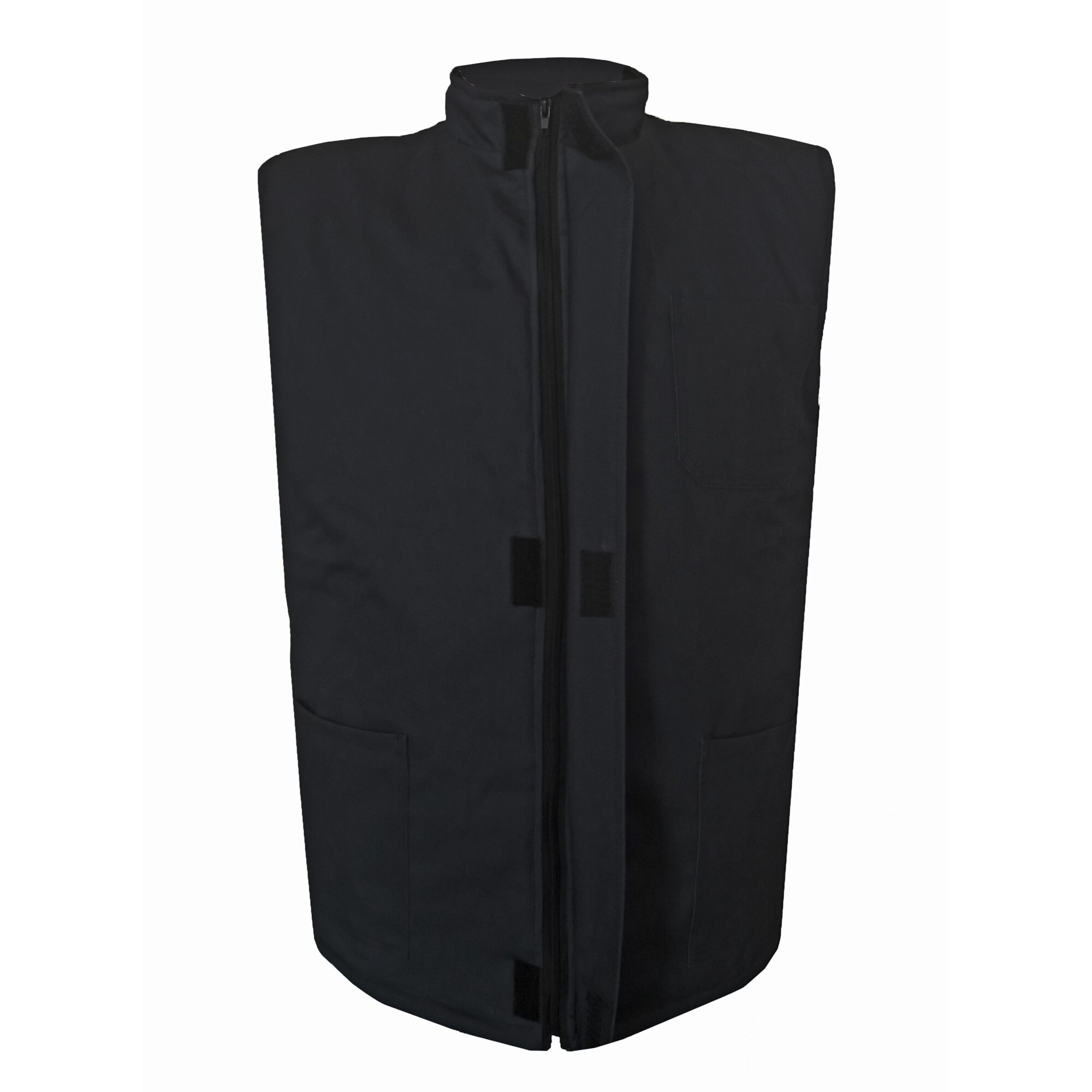 Vesta Clark din tercot, captusita cu minet, Negru, 56 (XXL)