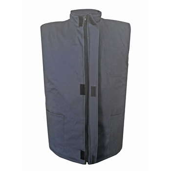 Vesta Clark din tercot, captusita cu minet, Gri, 60 (4XL) Vesta Clark din tercot, captusita cu minet, Gri, 60 (4XL)